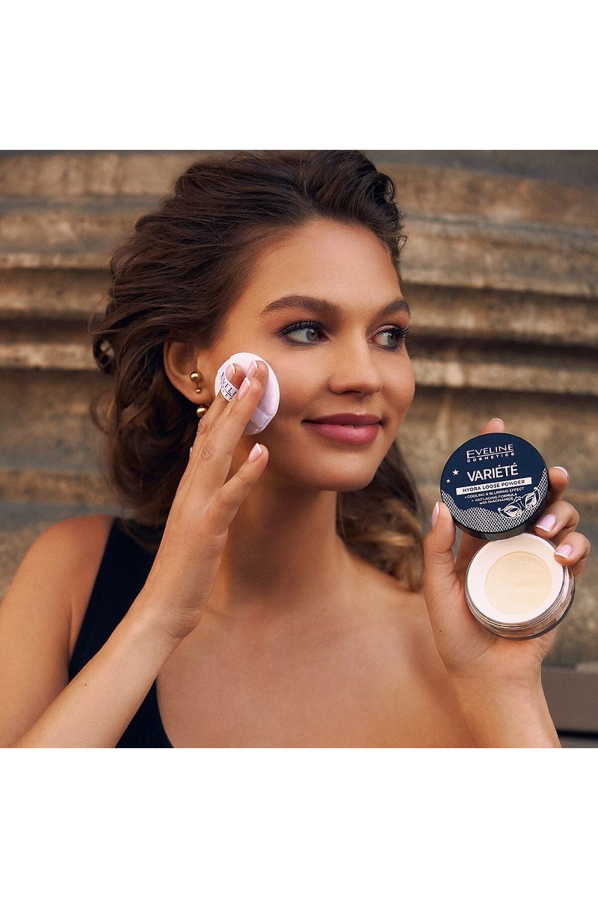 پودر شل واریته Hydra حاوی نیاسینامید با اثر خنک کننده ضد پیری Eveline Cosmetics