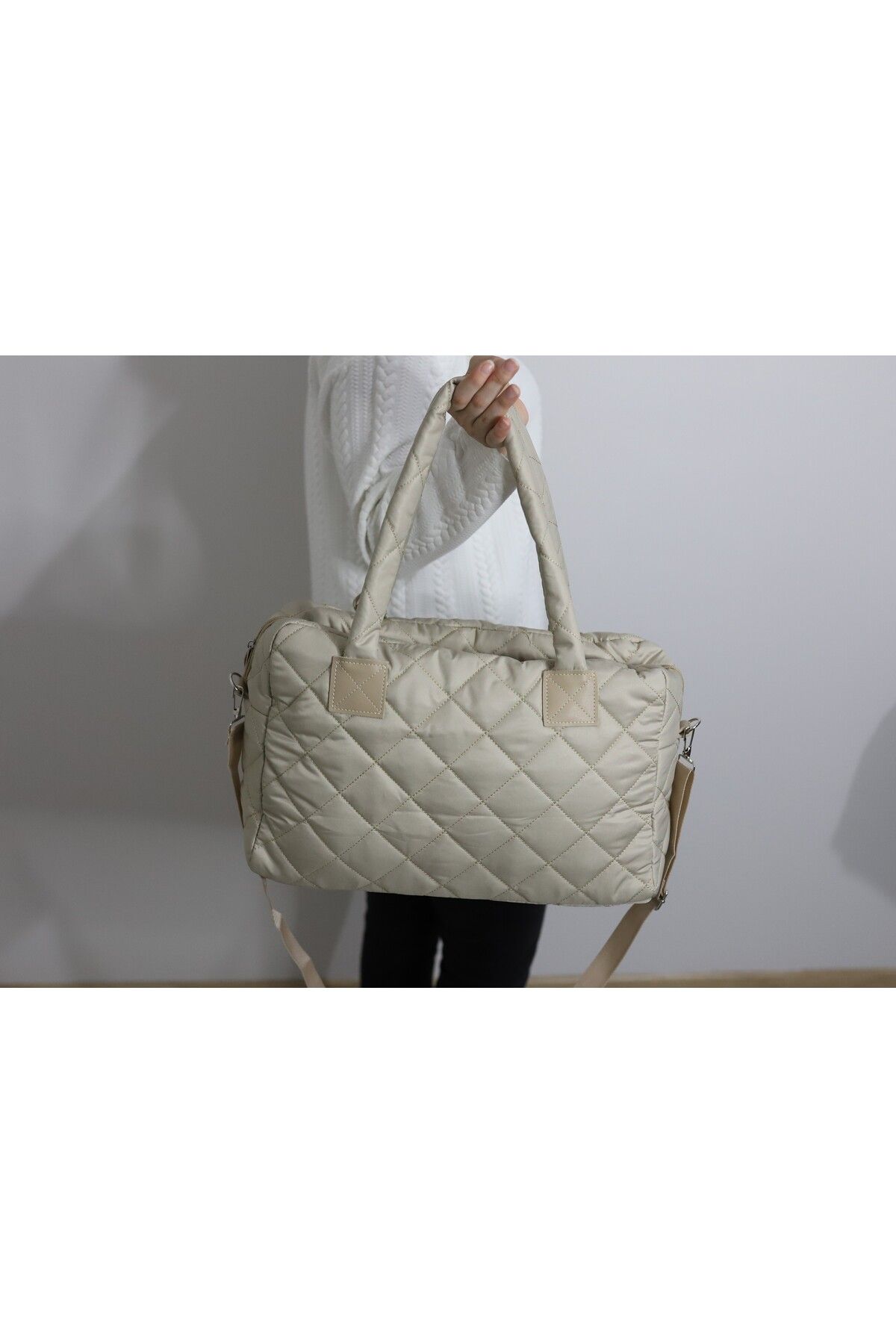 Elentra-Large Size Quilted Patterned Puff Shoulder Bag - with Wallet 2