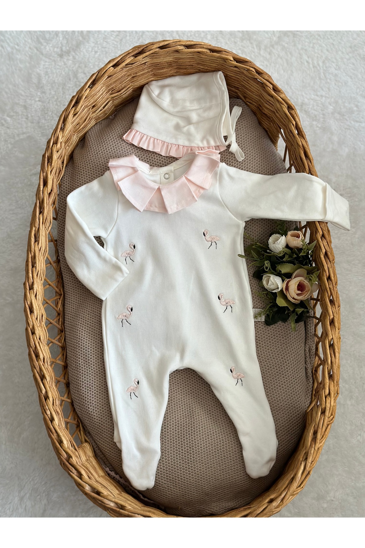 ست نوزادی دخترانه صورتی Mama Miel Baby | MMBFLAM270103 اورجینال - تصویر 3