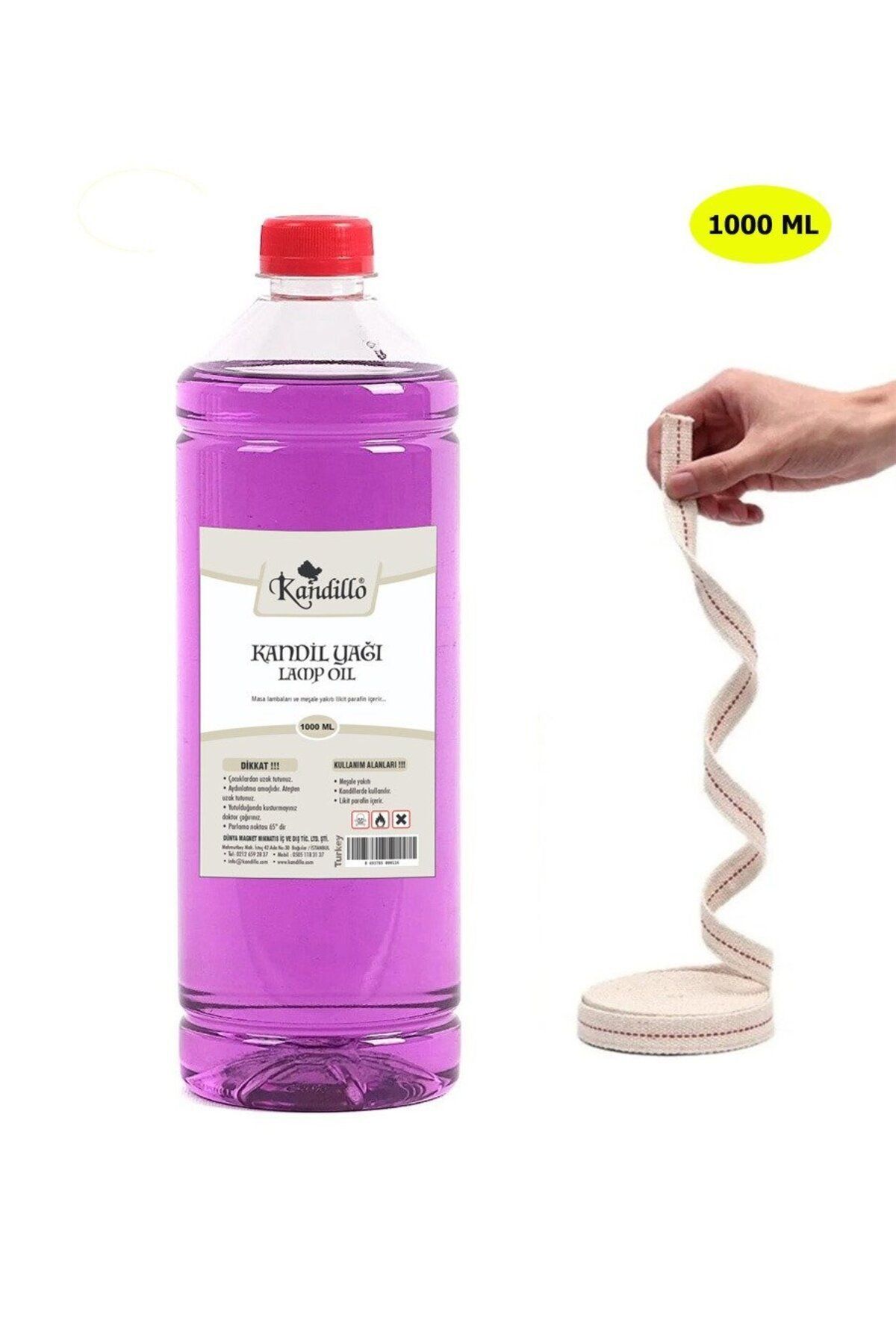 Dünya Magnet 1 Litre - Kandil Yağı, Mor Renk 50 Cm Fitil, Iç Mekan Aydınlatıcı