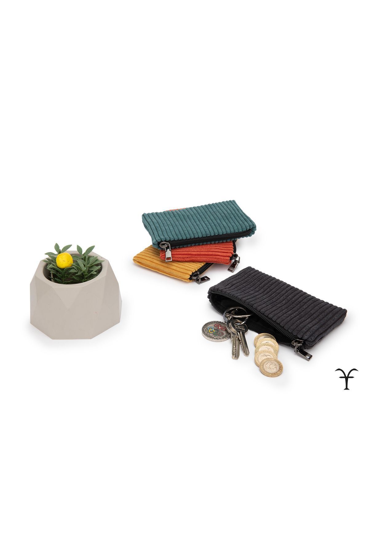 Aftaries Portofel De Mână Elegant Din Velur Lucrat Manual, Geantă Pentru Monede Unisex - One Size