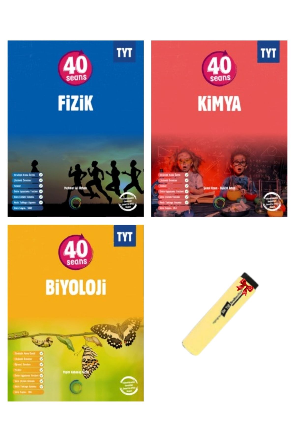 TYT 40 Seans Konu Özetli Fizik Kimya ve Biyoloji Soru Bankası