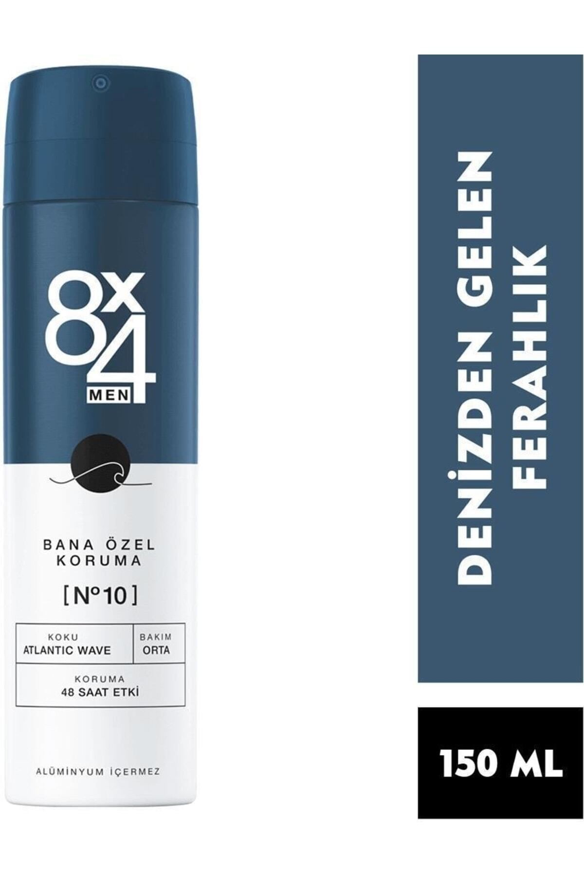 8x4 8 X 4 Men Bana Özel Koruma No:10 Atlantic Wave Erkek Deodorant