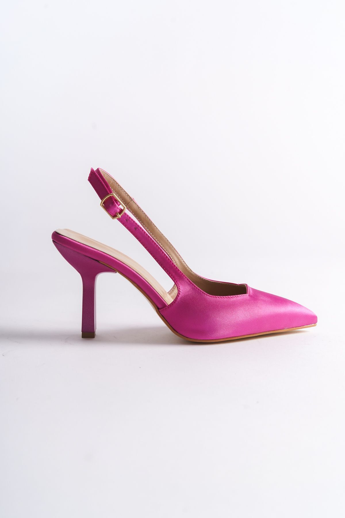 Buem-Stiletto din satin cu vârf ascuțit, cu bretele în spate, zilnic, confortabili, cu toc deschis, pantofi cu toc pentru femei 3