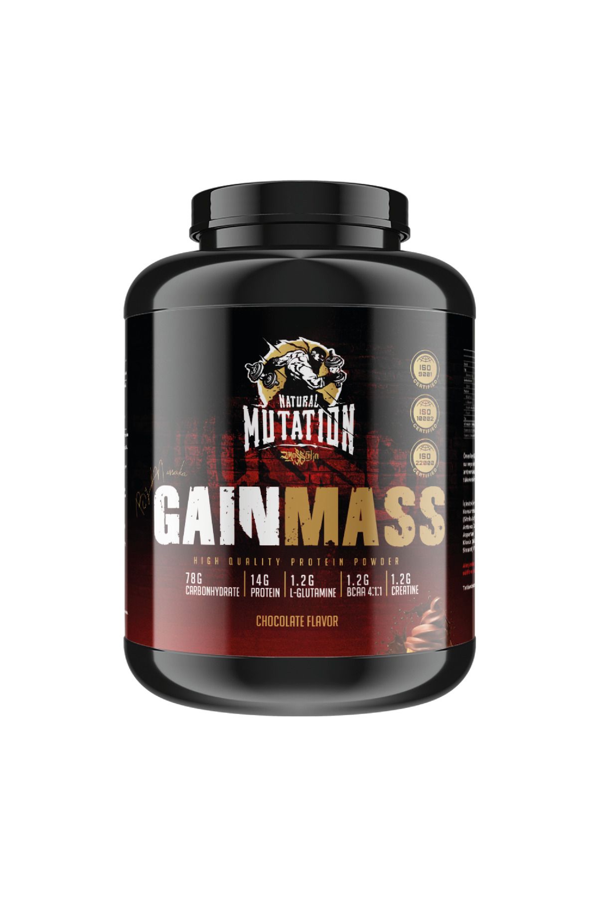 Natural Mutation Mass Gainer 3 KG 60 Servis Çikolata Aromalı Karbonhidrat Tozu Kilo Almaya Yardımcı Kütle Artırıcı