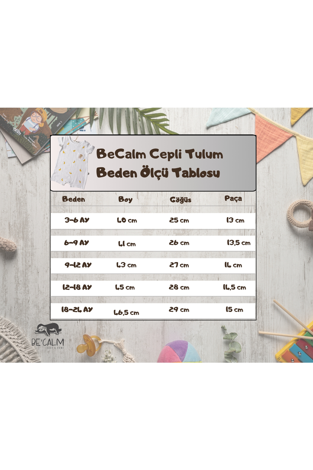 بادی نوزادی پسرانه – دخترانه زرد Be'Calm | 1296-T-PCKT اورجینال - تصویر 4