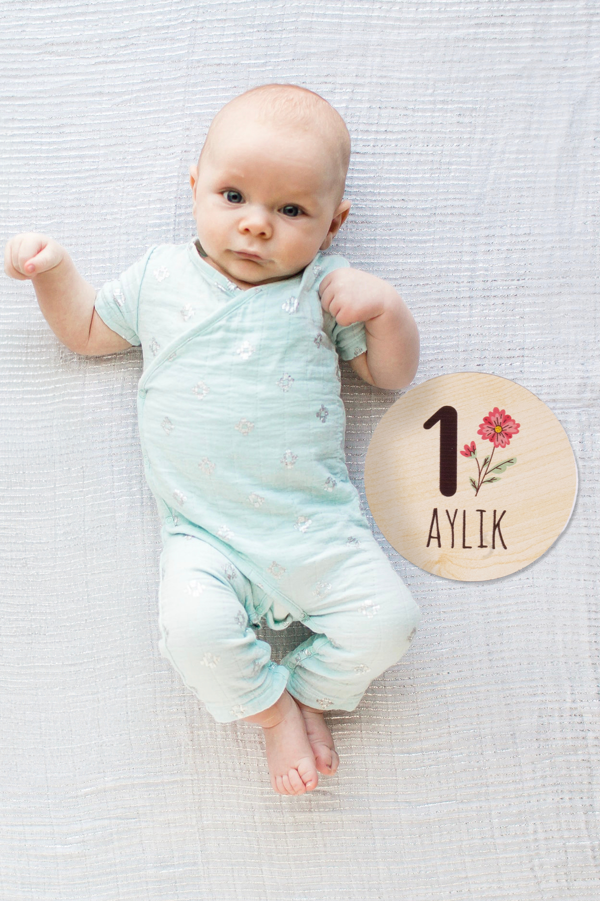 ceodesign Ahşap Anı Diskleri Bebek Fotoğraf Çekim Kartları fotoğrafı 2 (önizleme)