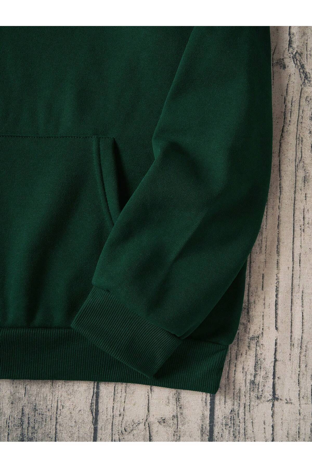 EYAX MODA Unısex Rahat Kesim Sweatshirt- Kapüşonlu Sweatshirt görsel 3