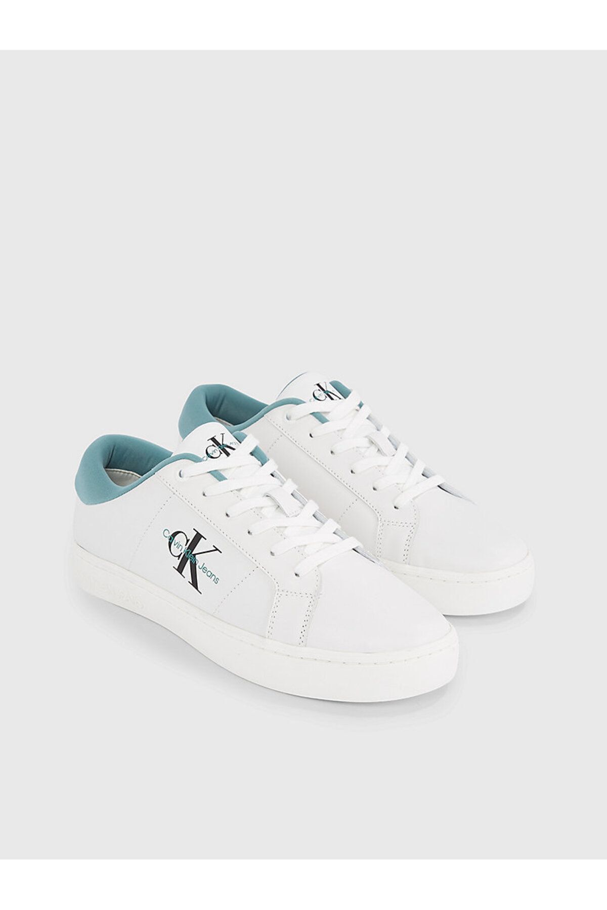 اسنیکر سفید مردانه کلاسیک Cupsole Laceup LTH اورجینال Calvin Klein