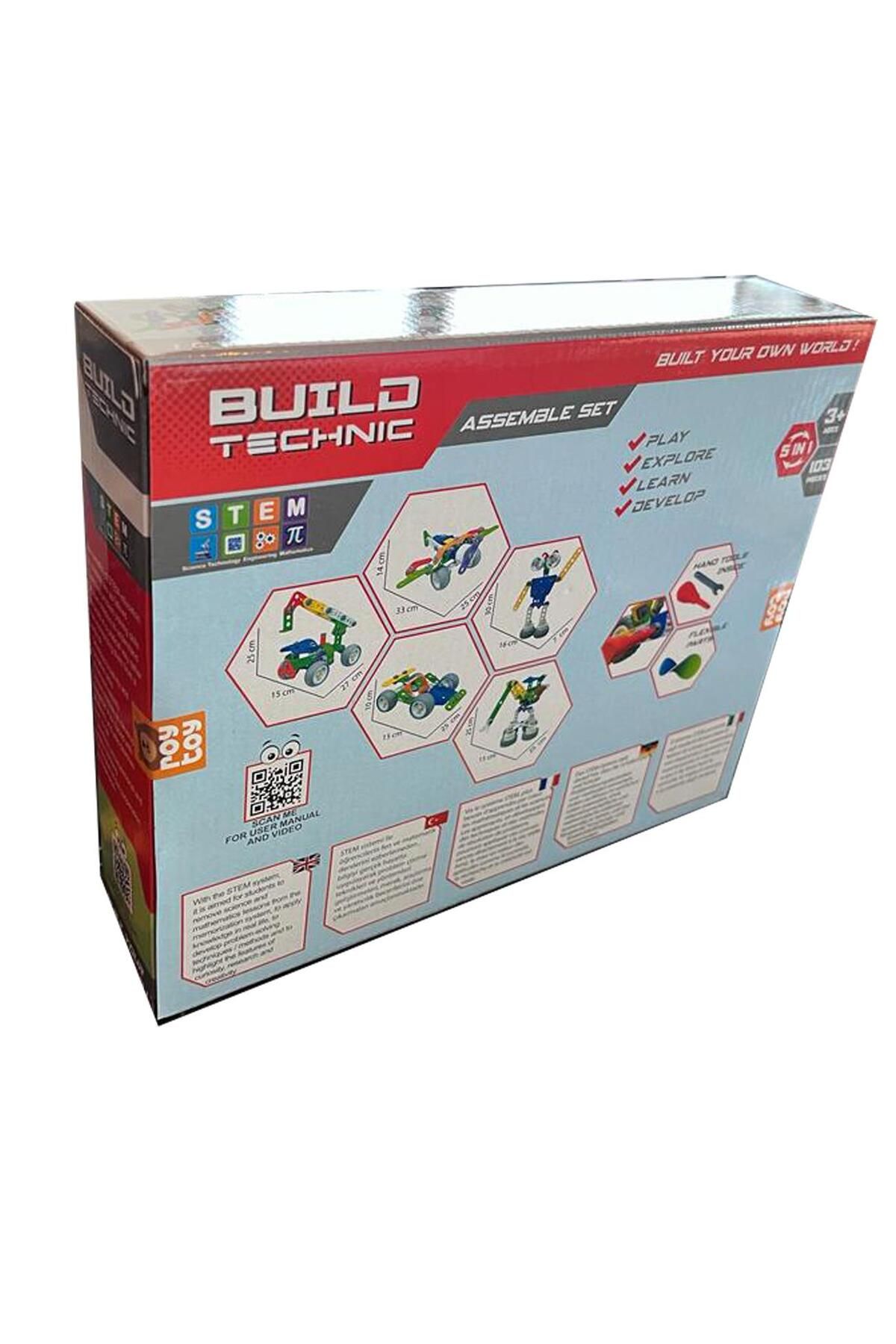 Sole-5in1 Build Technic Set, 99 Pieces Plug-and-Remove Roader Block Building Set 7