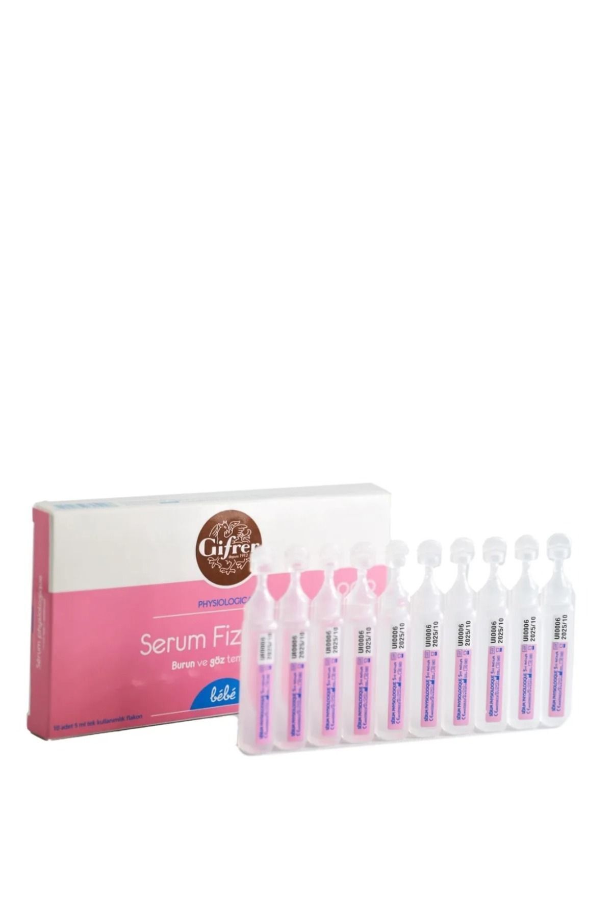 Gifrer Serum Fizyolojik Damla 10'lu(BURUN VE GÖZ TEMİZLİĞİ İÇİN)