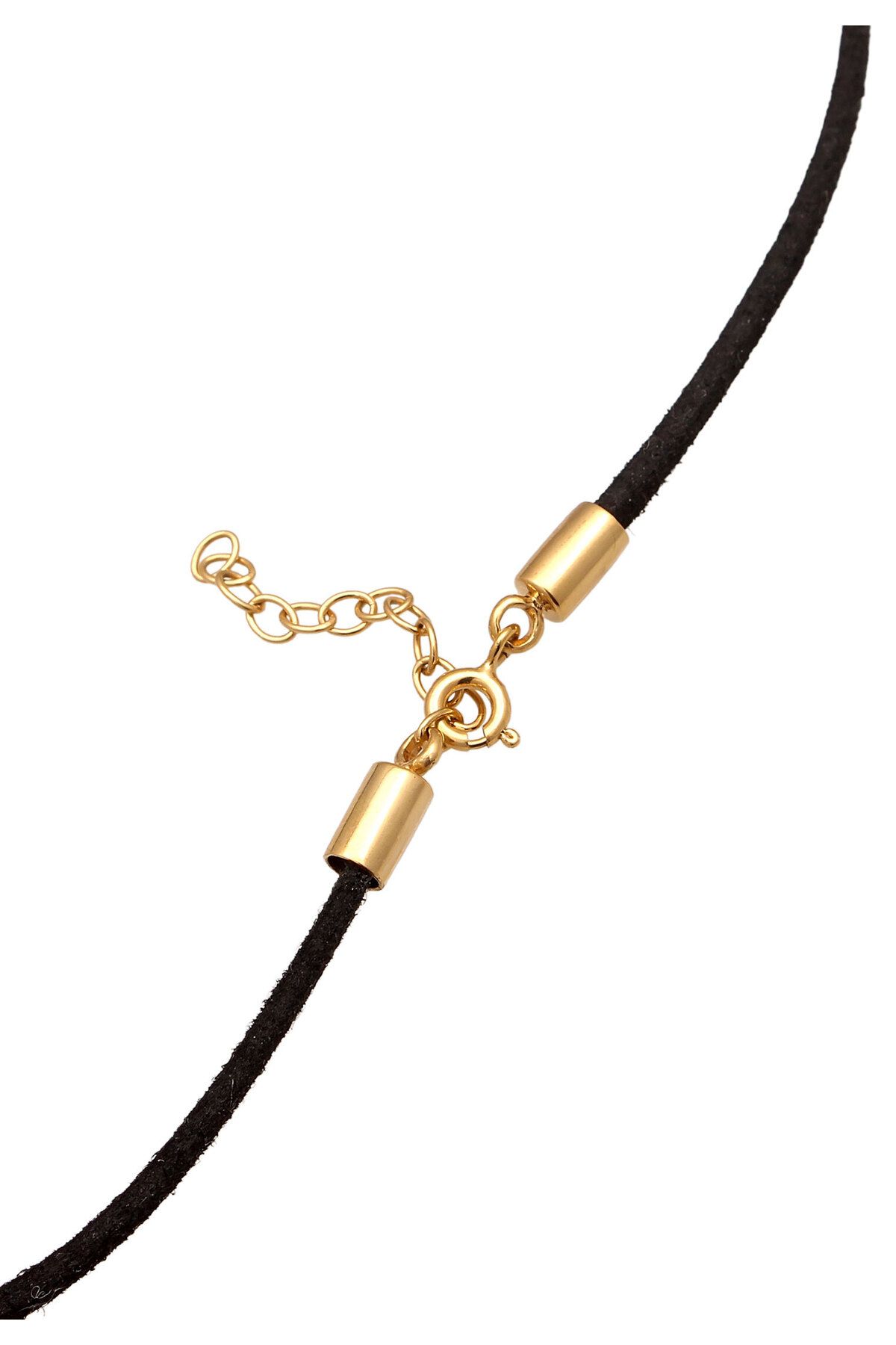 ELLI-Damen-Halskette mit Schleife – 925er Sterlingsilber, Kunstlederarmband und vergoldet 4