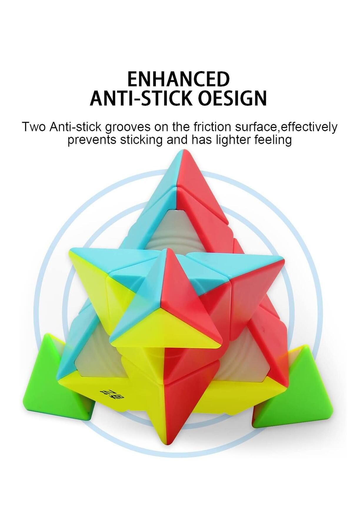 Sole-Professional 3X3 Speed Triangular Intelligence Cube -Q1 Ming S2 Yellow 3