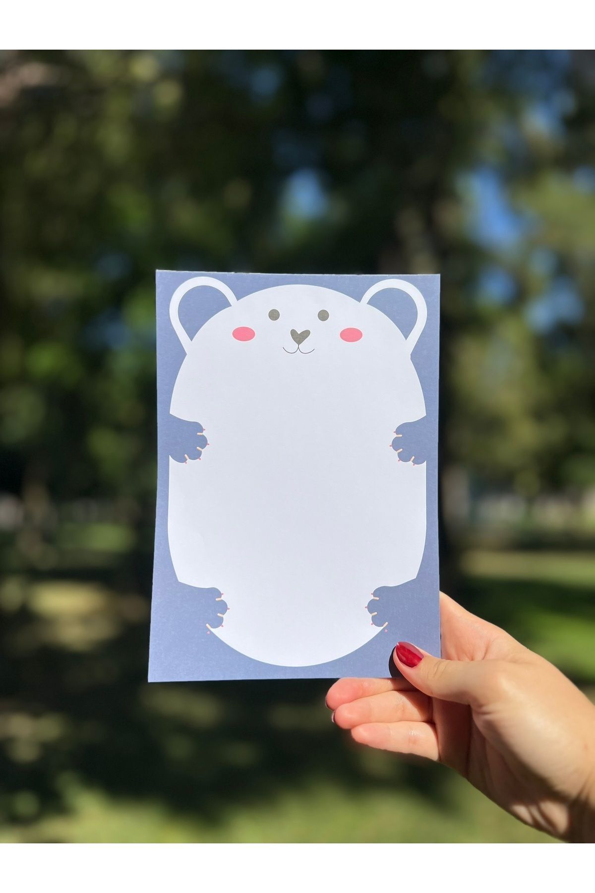 Mirya Notes-A5 Cute Teddy Bear Patterned Notepad - Notepad 3