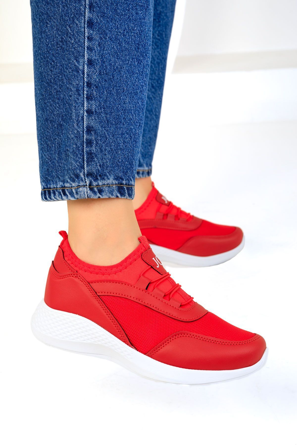SOHO-Damen Sneaker 15226 - Rot und Weiß 4