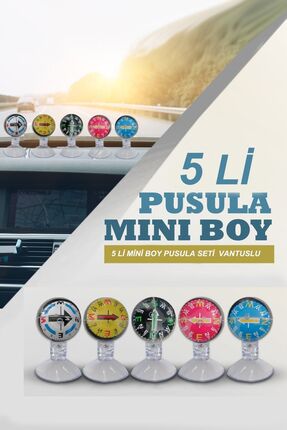 XMOD Araç Içi Vantuzlu Renkli Mini Pusula Seti Mini Pusula