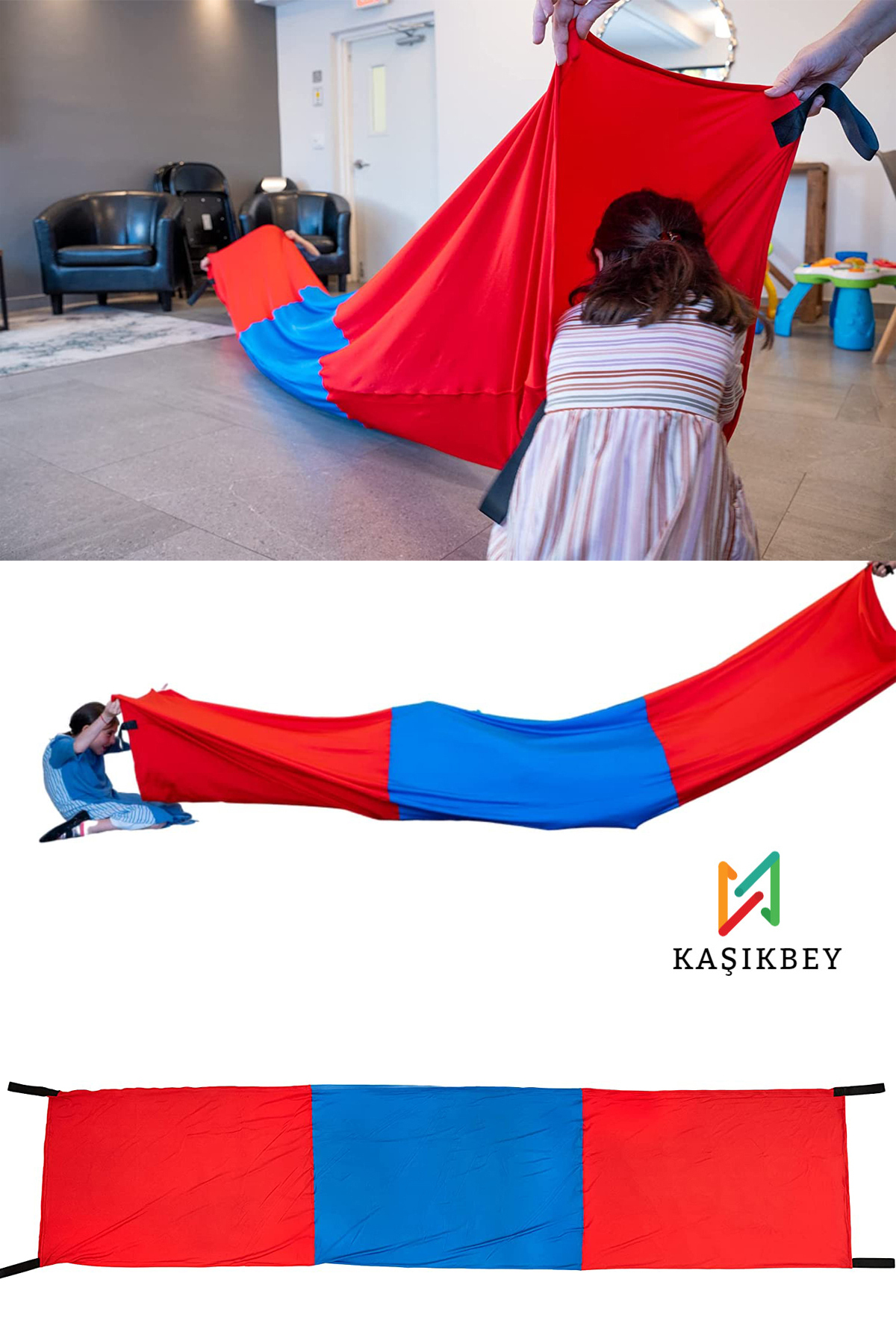 KAŞIKBEY Duyu Terapili Direnç Tüneli, Montessori Duyusal Eğitim Çocuk Oyun Tüneli, Oyun Çadırı  3 Metre fotoğrafı 2 (önizleme)