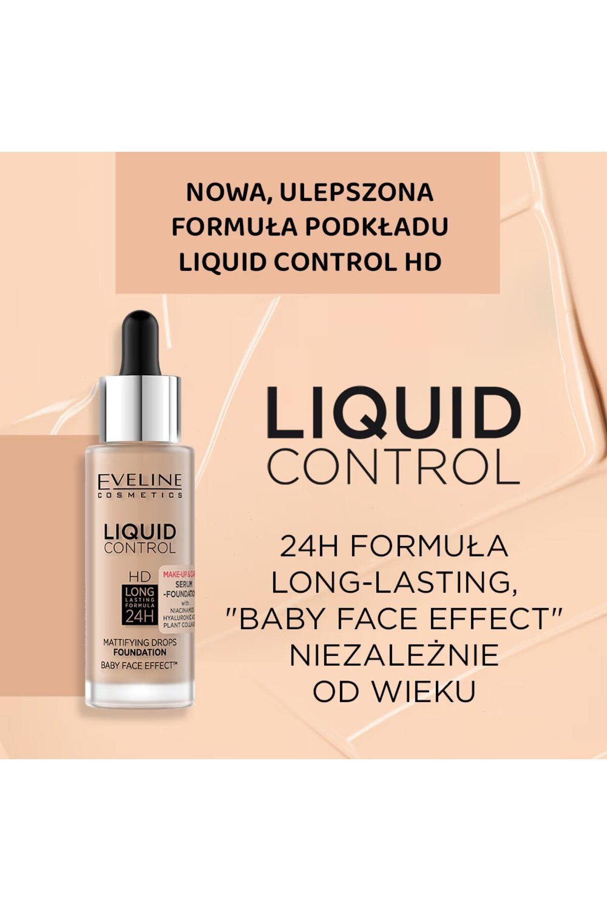 Eveline Cosmetics-Vegan Collagen Foundation with Niacinamide - Liquid Control with Dropper 2