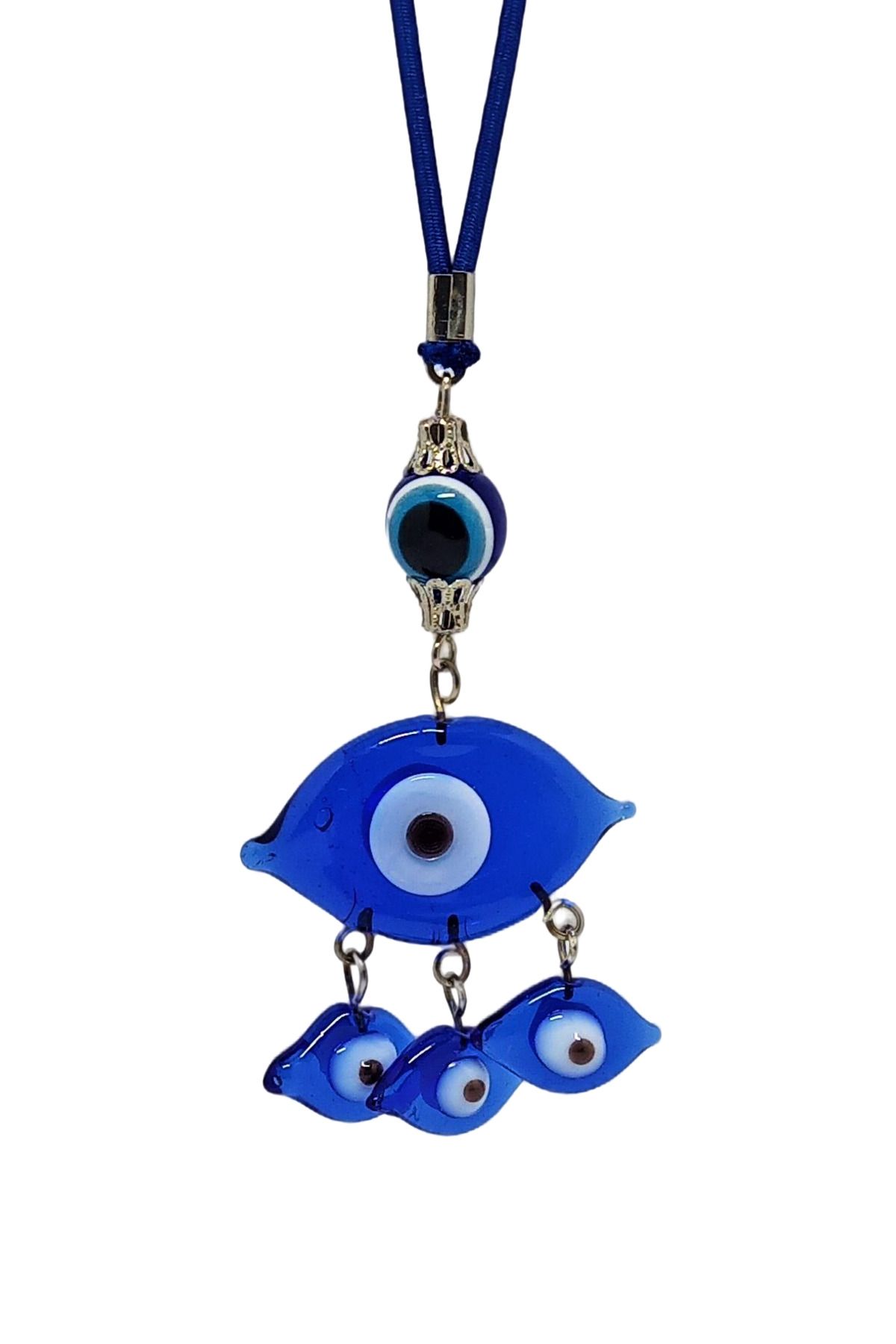 BeyoğluHediyelik-2 Pcs Eye Model Imported Glass Automobile Rearview Mirror Ornament Accessory Keychain 4