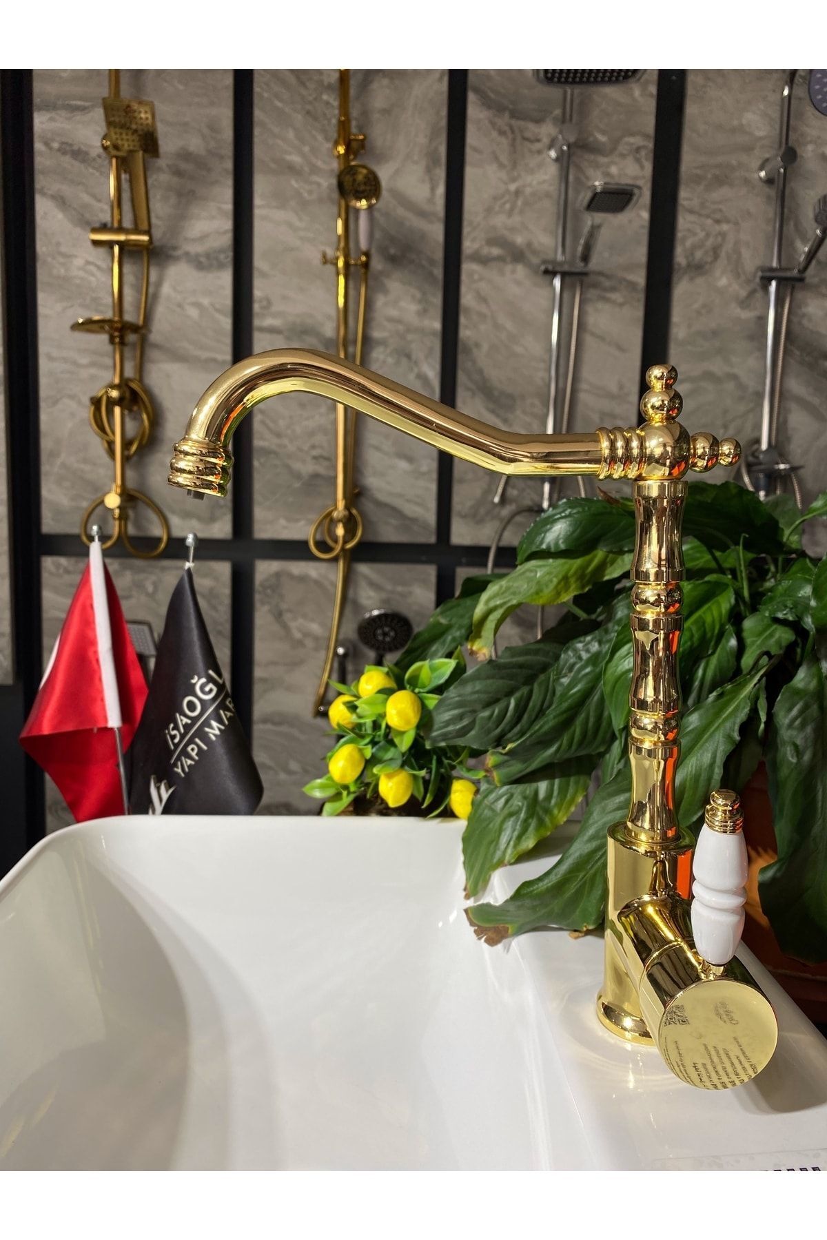 İSAOĞLU YAPI-Gold 3-Way Kitchen Faucet Gold Zen Design Purified Rustic Kitchen Faucet Sink Tap 2