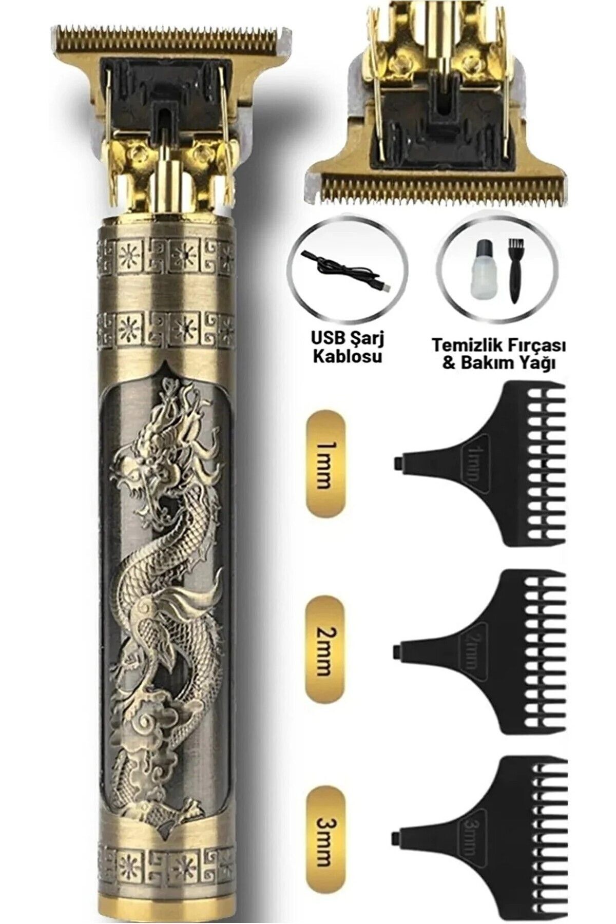 Genel Markalar Kuru Kafa T Bıçaklı Saç Sakal Ense Çizim Epilasyon Öncesi Tıraş Traş Makinesi Kurukafa