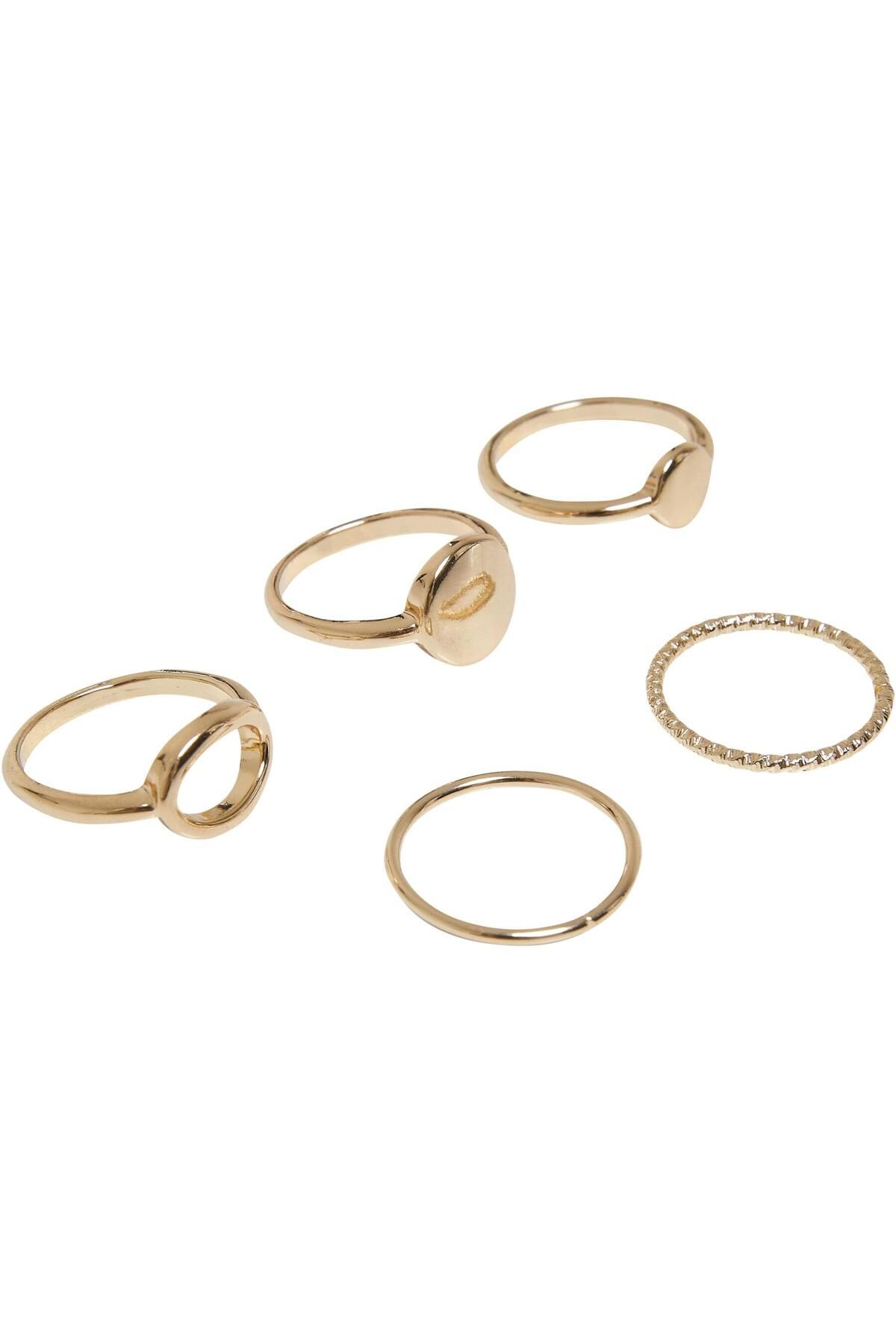 Urban Classics-Unisex Basic Stapelringe 5er-Pack 2