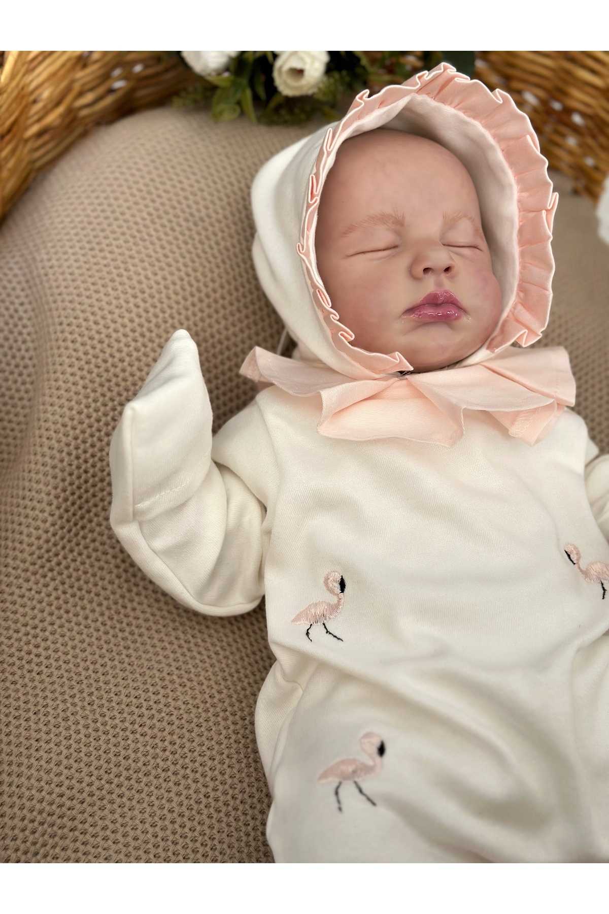 ست نوزادی دخترانه صورتی Mama Miel Baby | MMBFLAM270103 اورجینال - تصویر 2