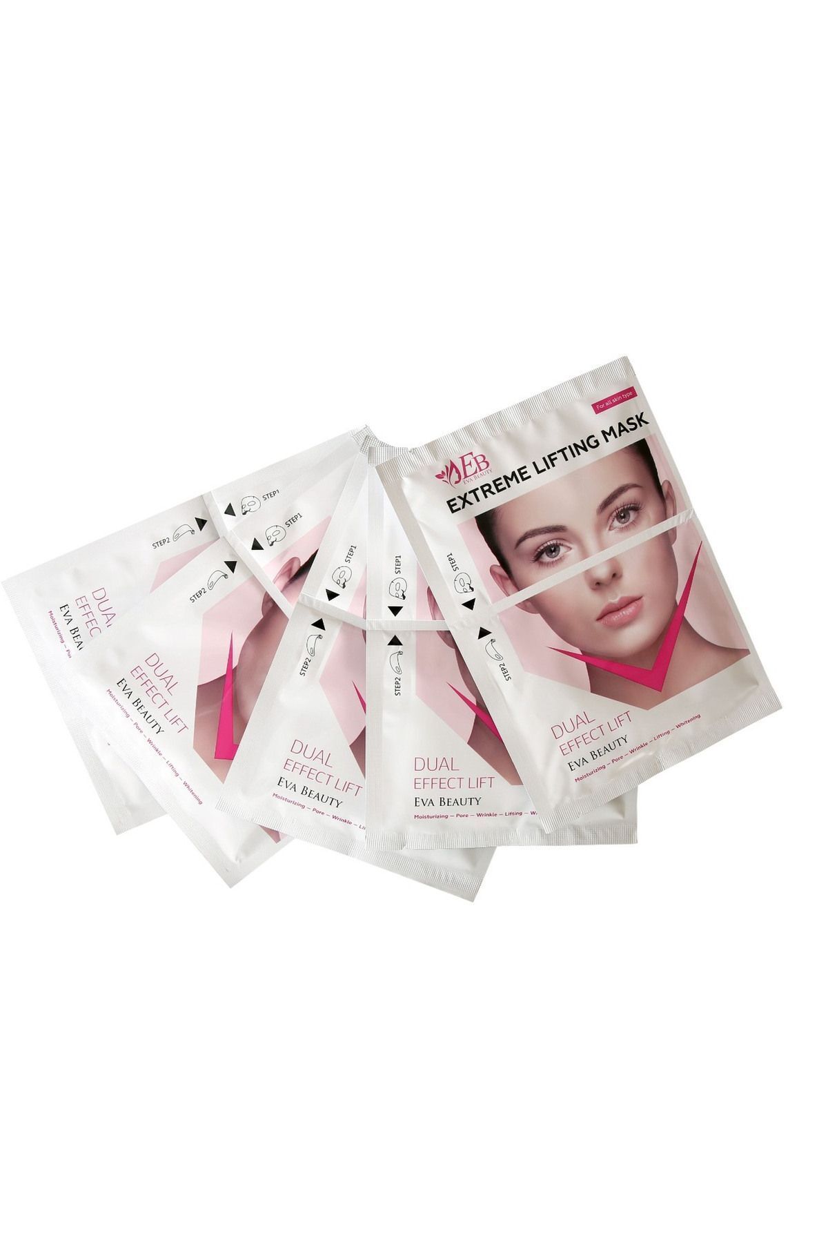 Evabeauty Yüz Ve Çene Germe Maskesi 5'li Set - Extreme Lifting