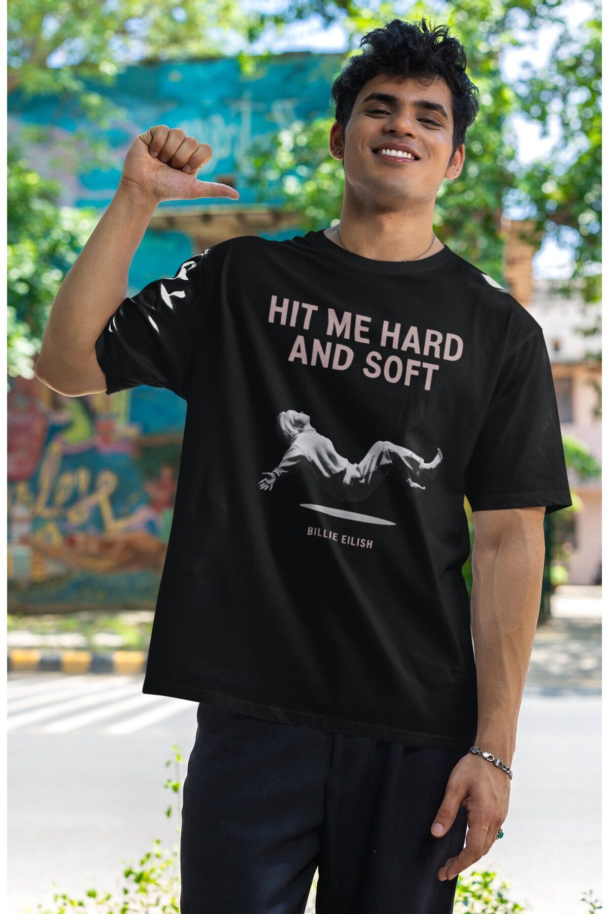 Fuddy Moda Unisex Hit Me Hard And Soft Yaz l T shirt Oversize Billie Eilish Bask l Ti ort
