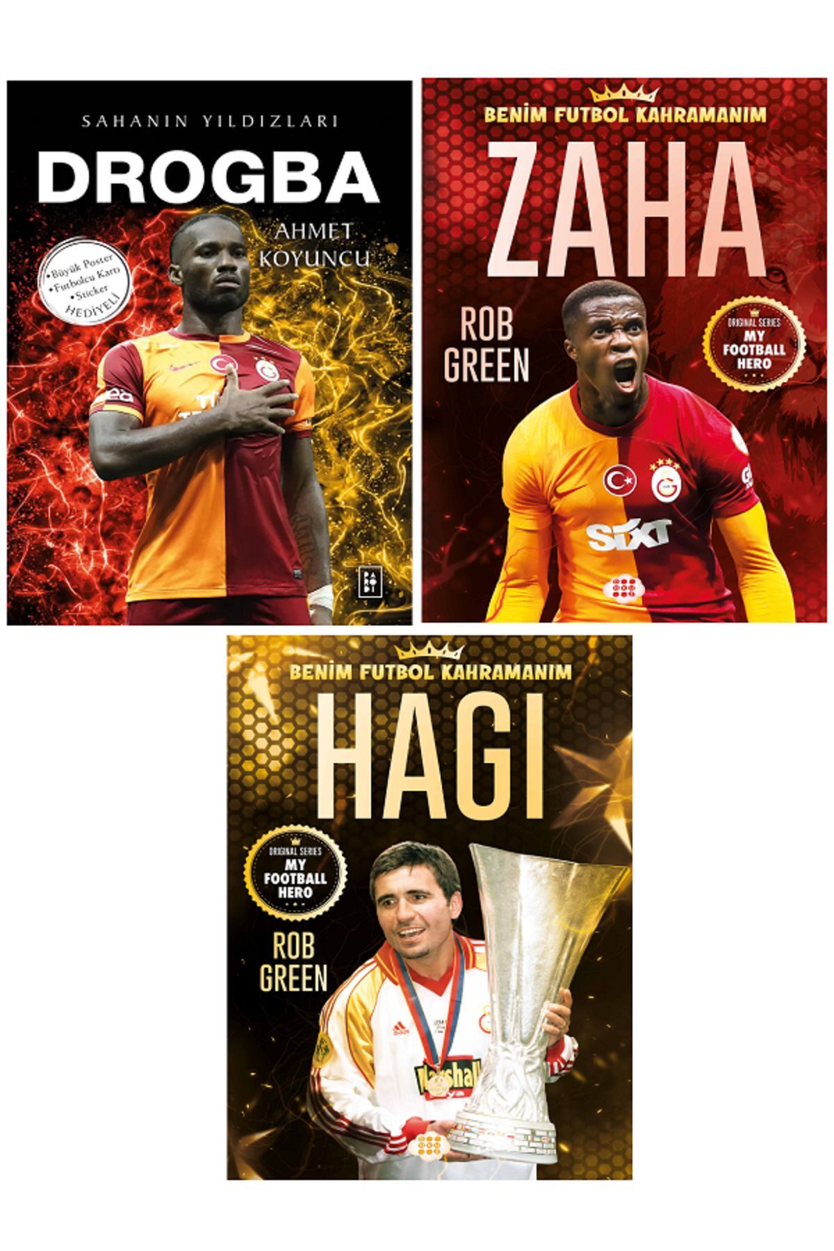 Parodi Yayınları Sahanın Yıldızları DROGBA - ZAHA - HAGİ ( Büyük