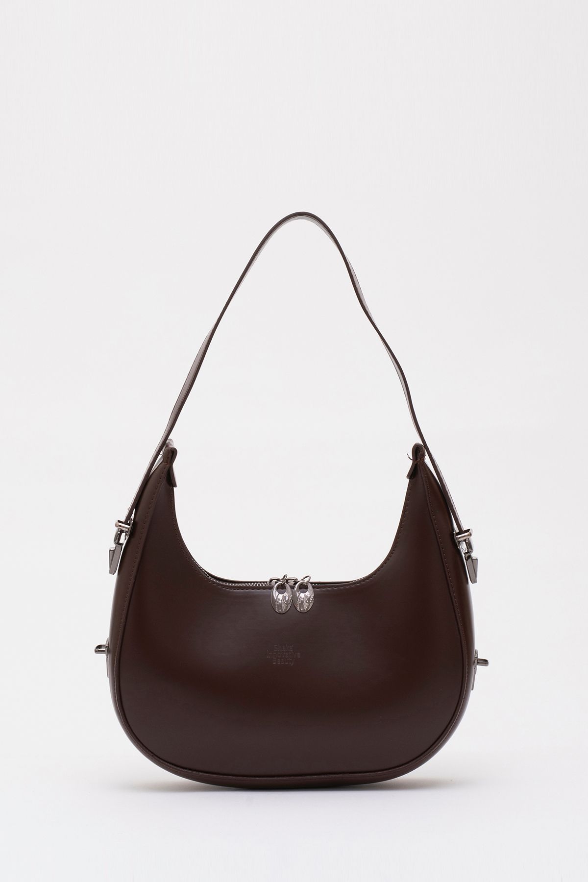 coffee colour shk110 sac à main à bras et à épaule avec sangle spéciale réglable et fermeture éclair l 17 e 27 l 7 cm