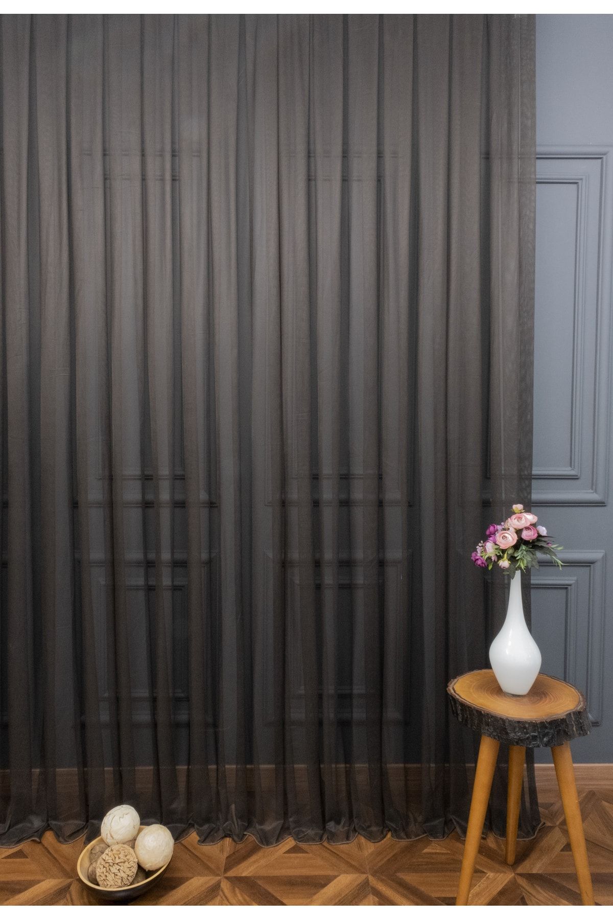 elision home Perdele Din Tul Simplu Grek Brown, 550x270, Pliu Normal, 1/2,5 - 100 x 250