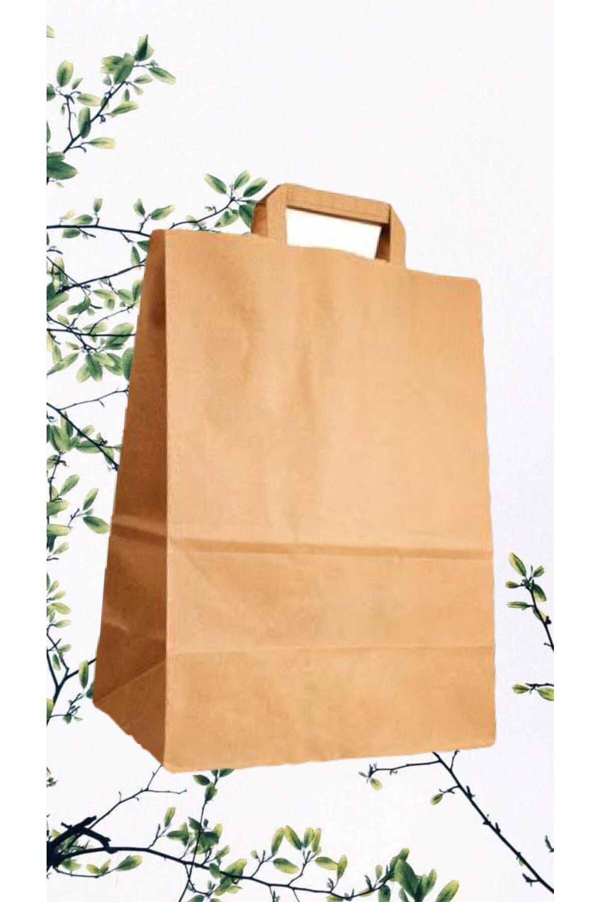 MASAL TUHAFİYE Geanta Din Carton Kraft Cu Maner Hartie 22x10x28 Cm 25 Bucuri Cadou - One Size