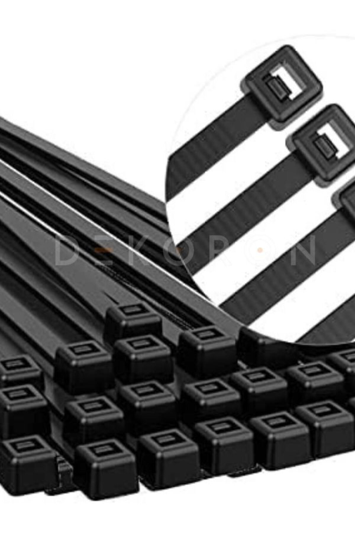 TORK Cırt Kablo Bağı - Plastik Kilitli Kelepçe (Siyah) - 3.5 * 200 mm (100 Adet)