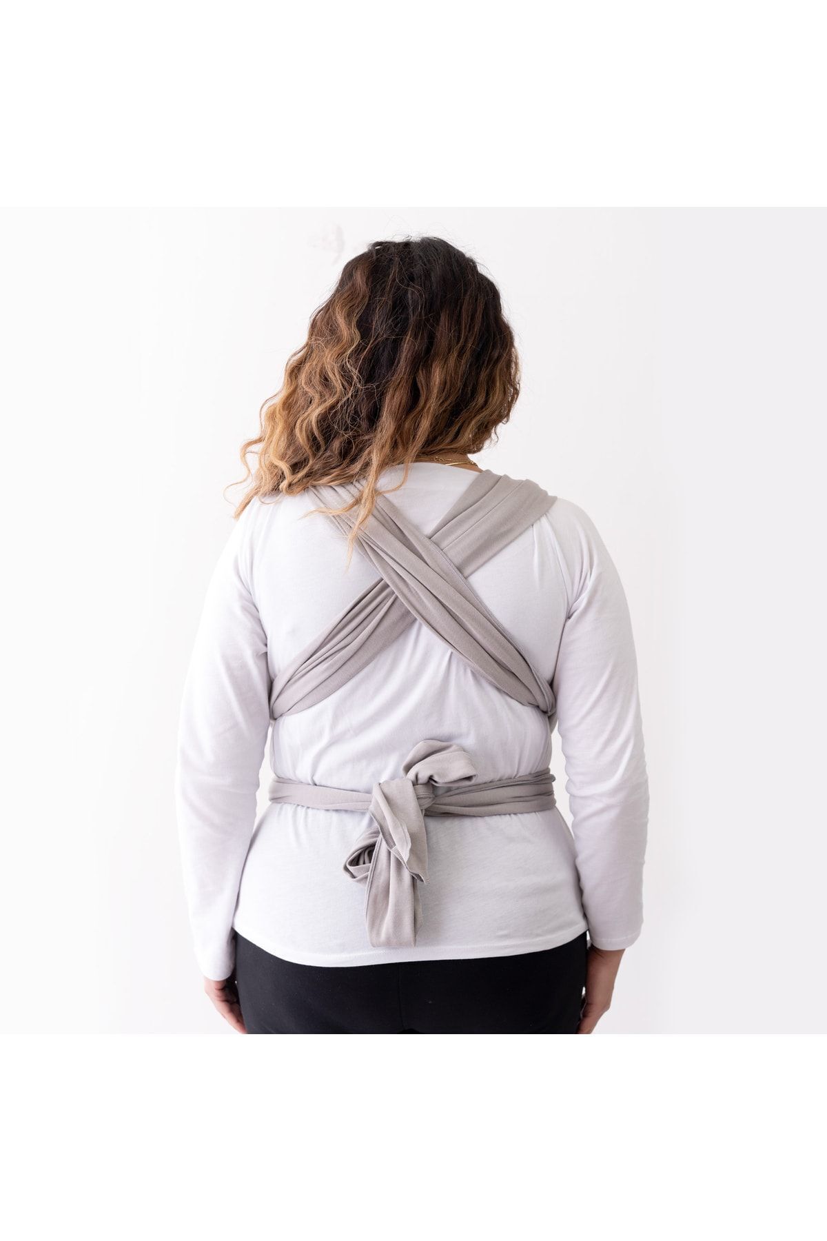 Boroosh Baby Yumuşak Bebek Sling %100 Pamuklu Kese Ve Bere Hediyeli Tatlı Gri Bebek Taşıma Şalı /oeko-tex fotoğrafı 4 (önizleme)