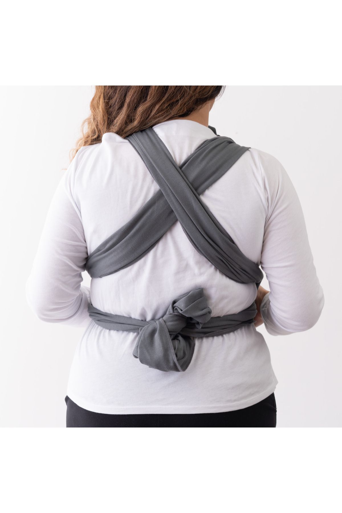 Boroosh Baby Esnek Bebek Sling/ Kese- Bere Hediyeli Bebek Taşıma Şalı(ANTRASİT)/ Güvenli Çocuk Ürünü Sertifikalı fotoğrafı 5 (önizleme)