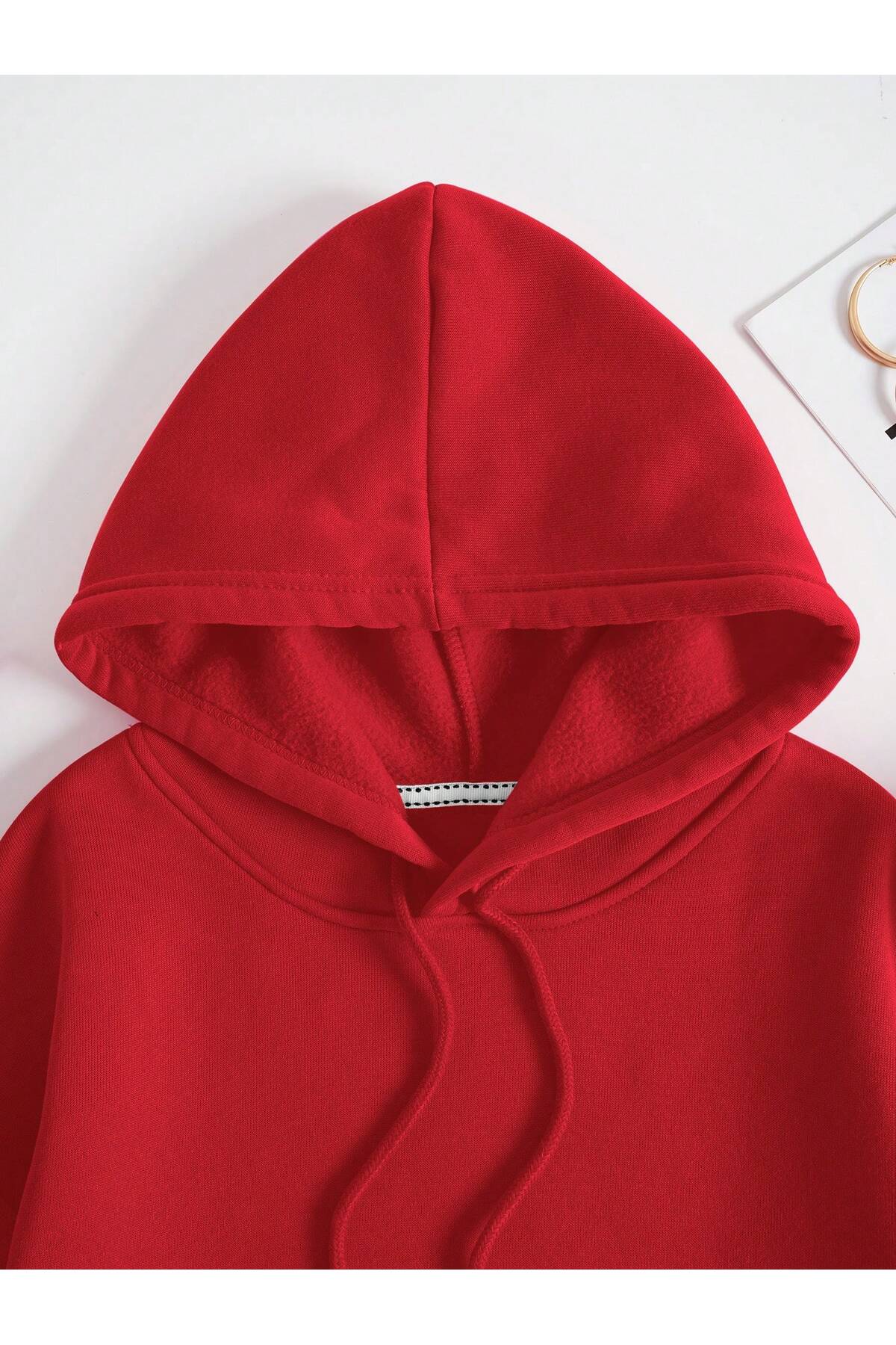 EYAX MODA Unısex Rahat Kesim Sweatshirt- Kapüşonlu Sweatshirt görsel 2