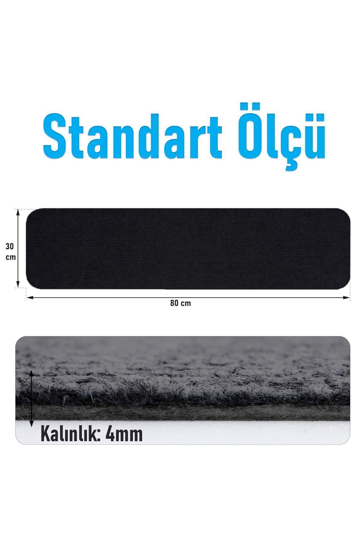 Stepmat-Black Halifleks Stair Step and Mat - Rip Carpet with Non-Slip Base 4