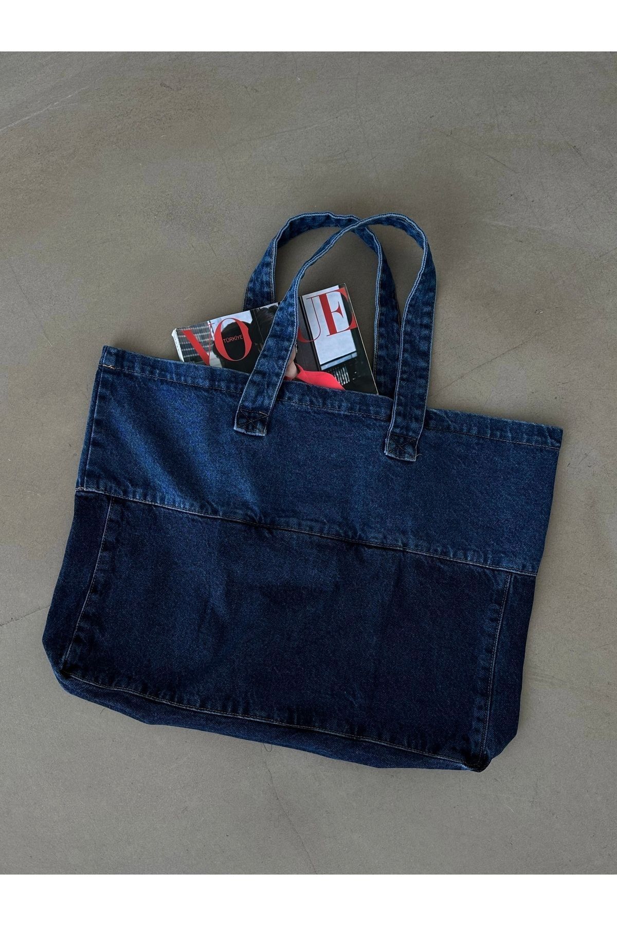 BEJNA-Geantă de damă din denim cu curea 7