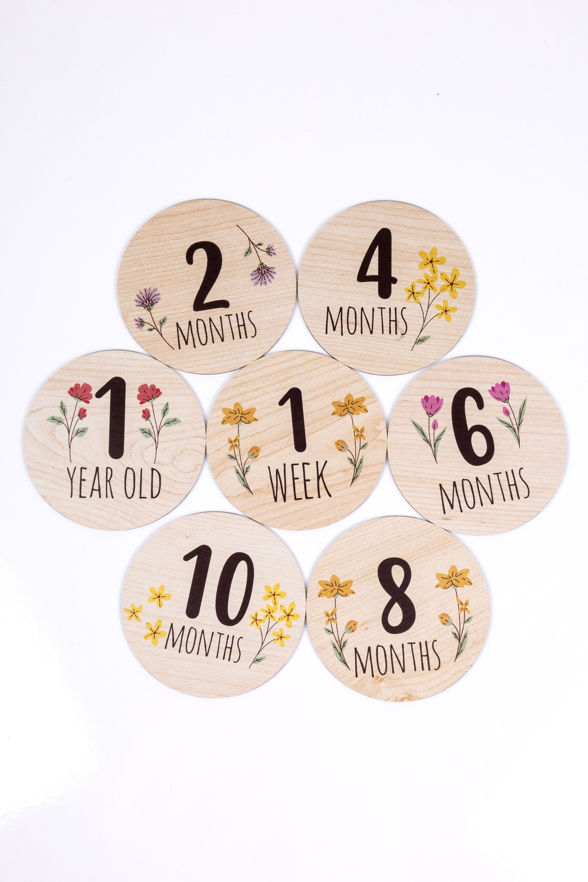 ceodesign Bebek Fotoğraf Çekim Anı Diski Ahşap İngilizce Bebek Hediyesi fotoğrafı 5 (önizleme)