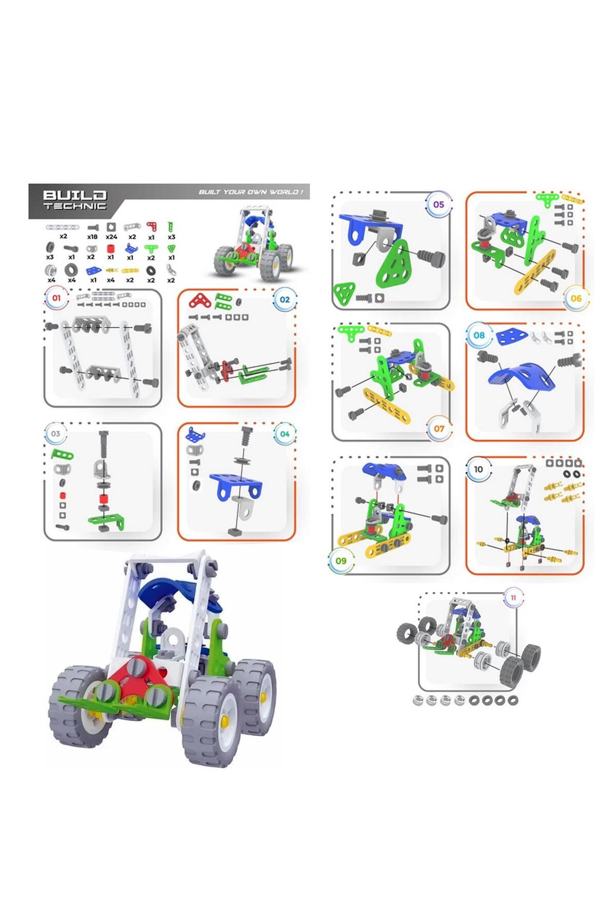 Sole-Build Technic Set, 82 Pieces Forklift Block Building Set 4