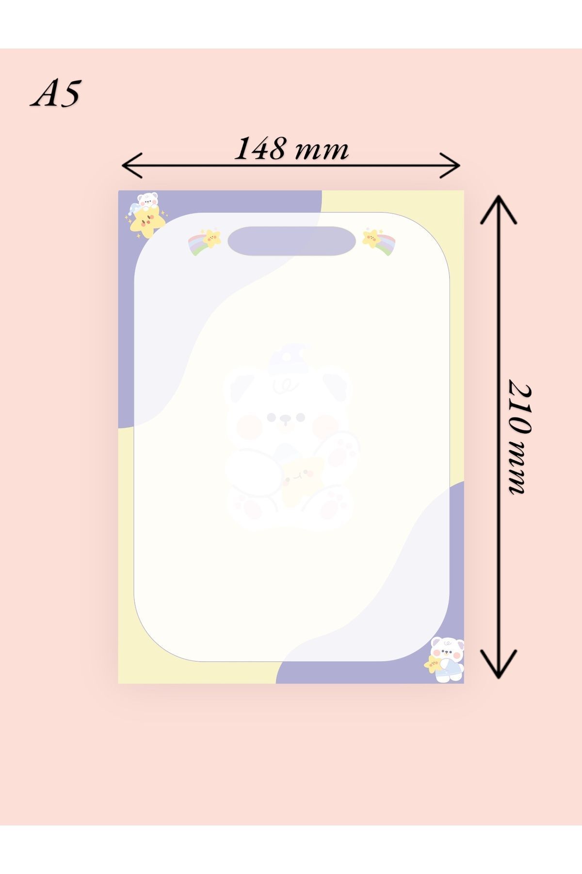 Mirya Notes-A5 Teddy Bear Patterned Notepad - Notepad 2