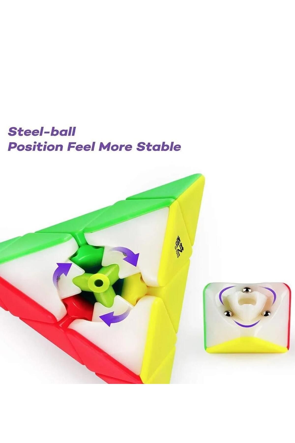 Sole-Professional 3X3 Speed Triangular Intelligence Cube -Q1 Ming S2 Yellow 6