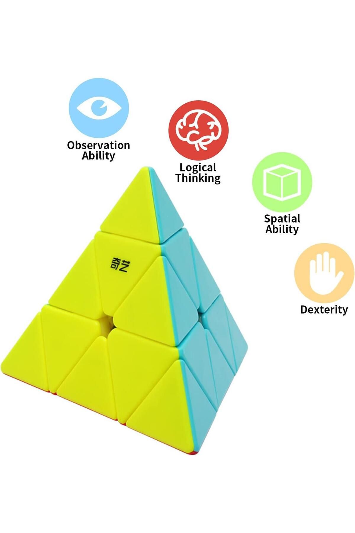 Sole-Professional 3X3 Speed Triangular Intelligence Cube -Q1 Ming S2 Yellow 5