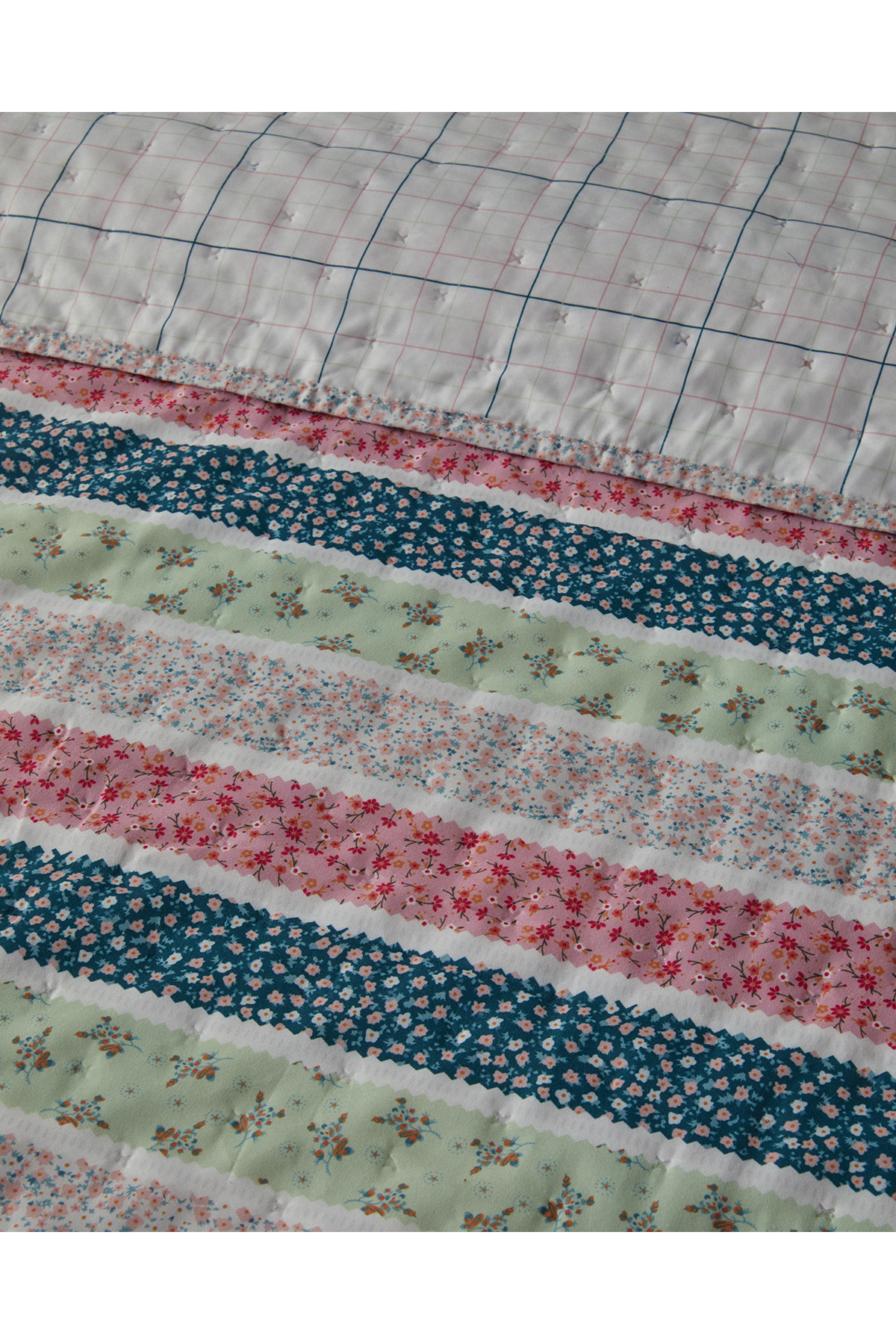 English Home Blossom Lines Tek Kişilik Çok Amaçlı Örtü Pembe
