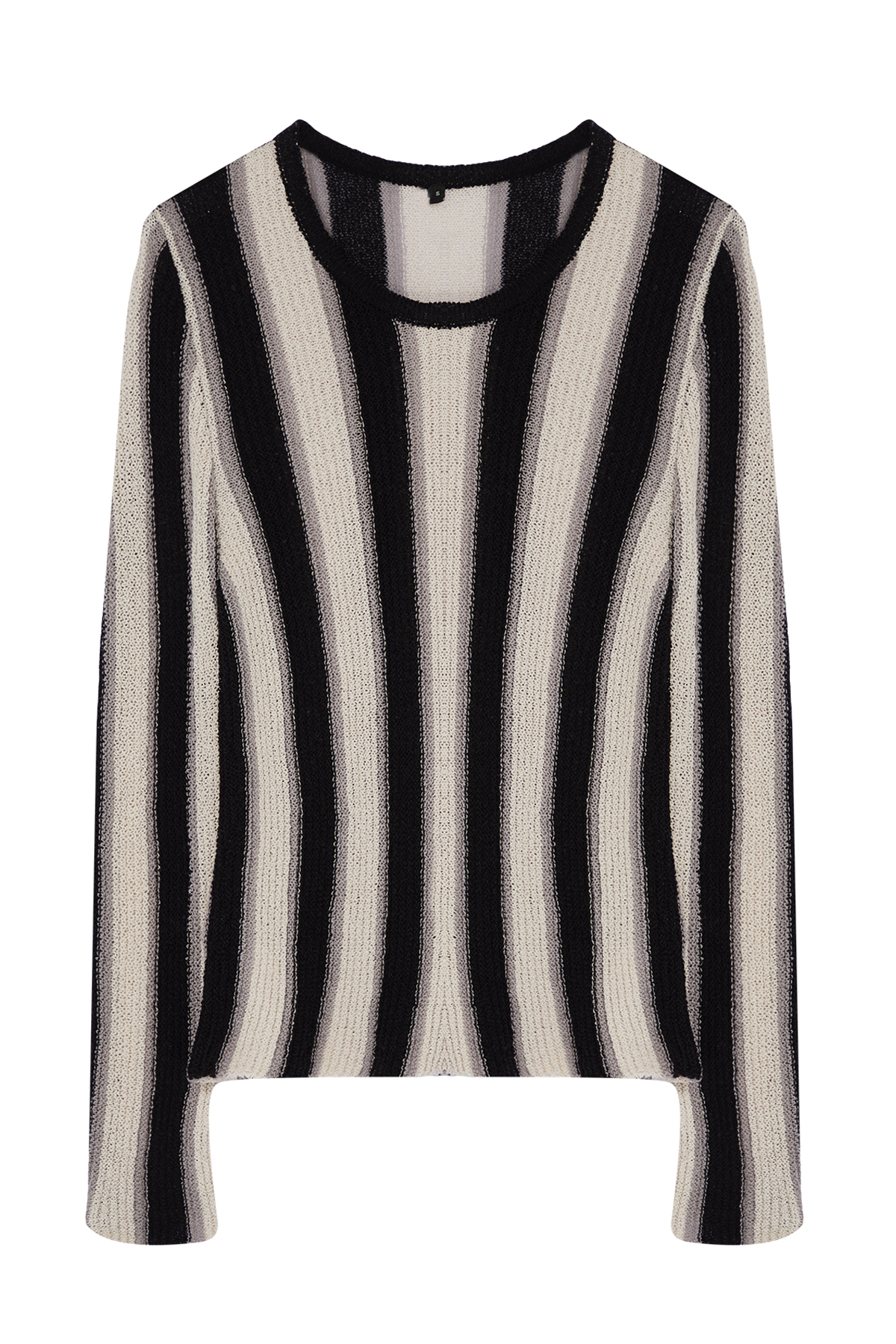 Trendyolmilla  Siyah Pamuklu Renk Bloklu İnce Triko Kazak TWOAW25KZ00015 - Görsel 8