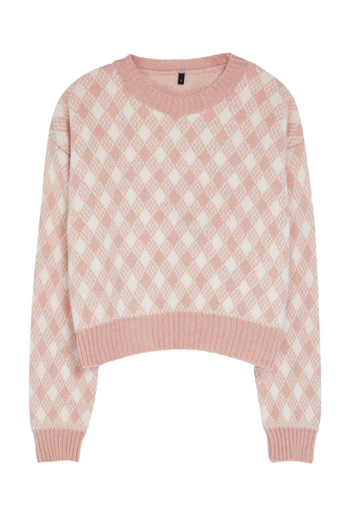Trendyol Collection-Kurzer, weicher Strickpullover mit Strukturmuster in Puder TWOAW22KZ1180 6