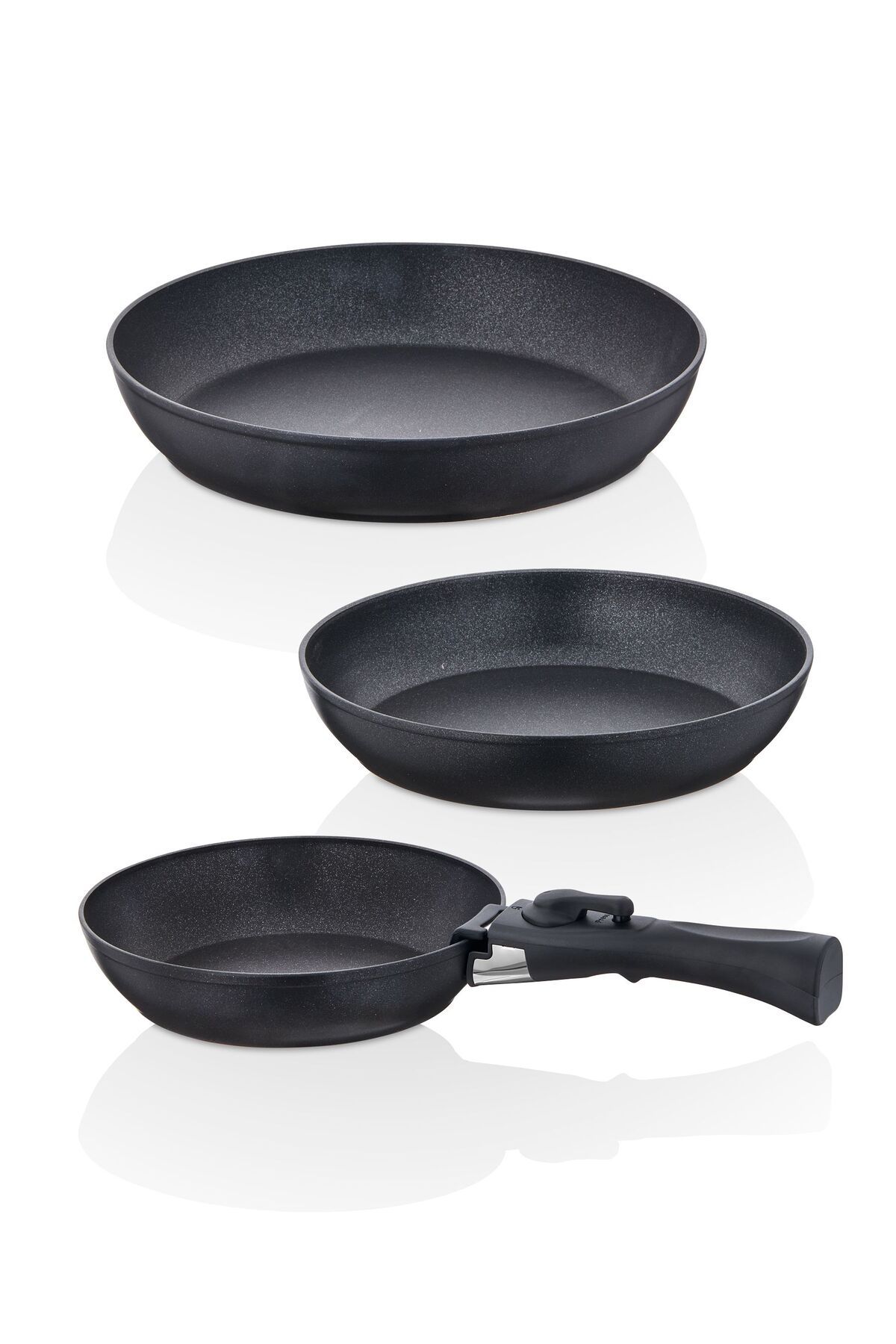 Taç-Easy Connect 3-Piece Plug-in Handle Pan Set / Ergonomic Plug-in Handle 3