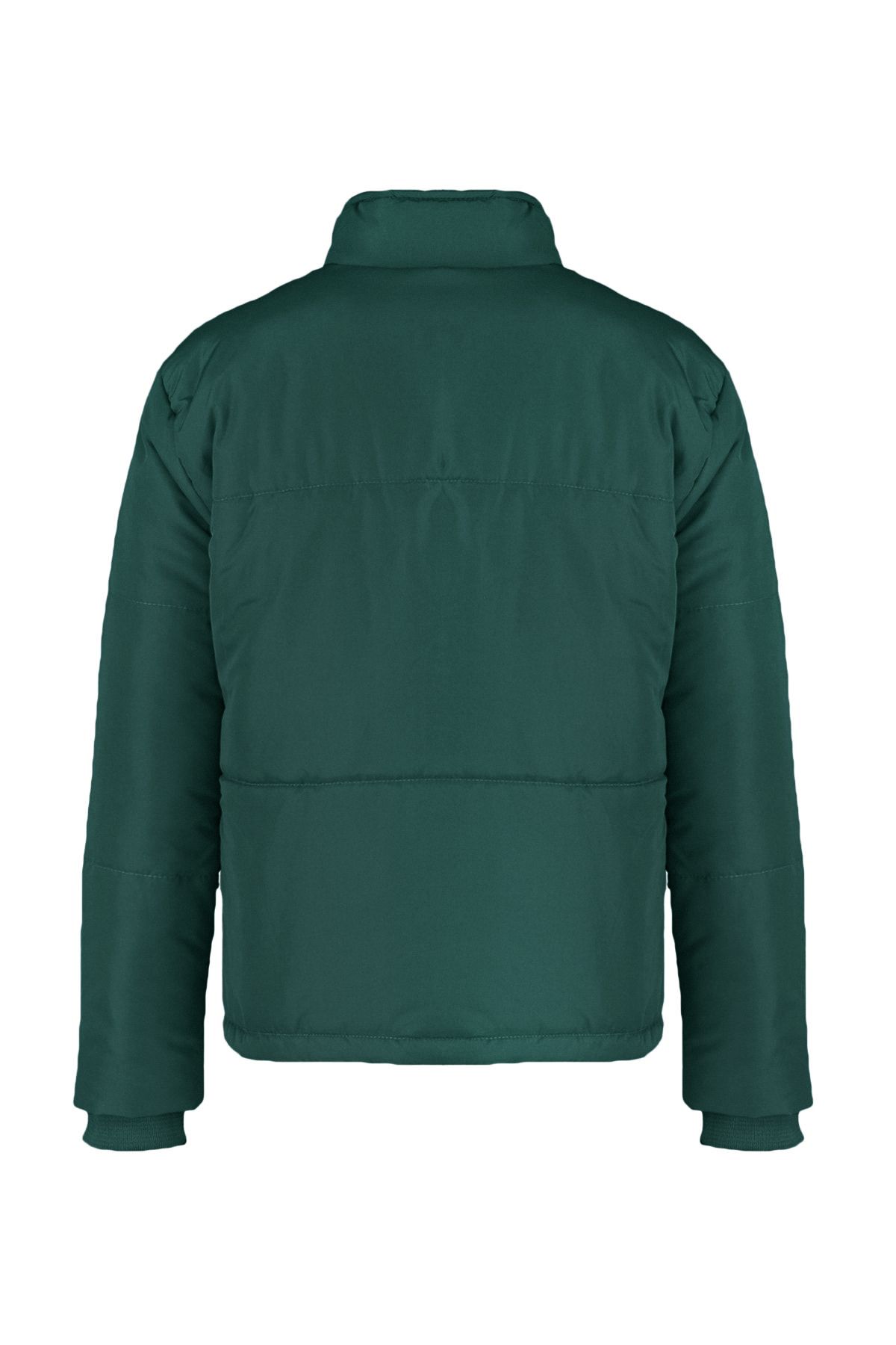 Trendyol Collection-Wind and Water Resistant Dark Green Puffer Jacket - Regular Fit, with Pockets Tmnaw22Mo0091 8