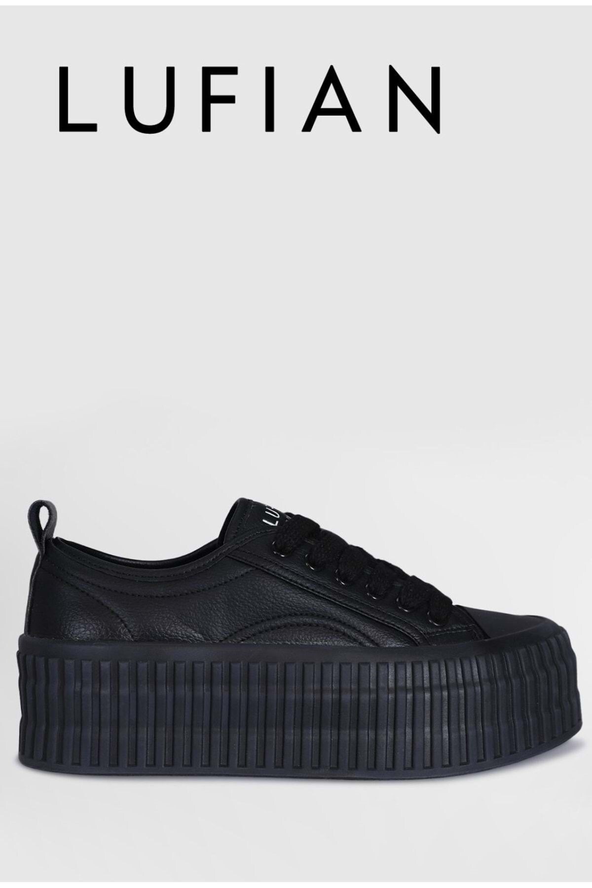 Yüksek Taban Kadın Sneaker Ayakkabı Siyah